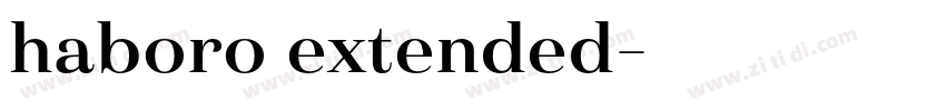haboro extended字体转换